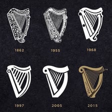 The stylized harp symbol used in the Guinness logo
