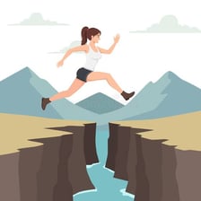 A person standing confidently in a challenging situation.