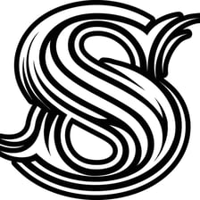 A large capital S showing its distinctive curved shape.