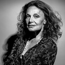 A portrait of fashion designer Diane von Furstenberg.