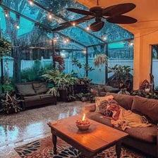 A covered open-sided patio in Hawaii