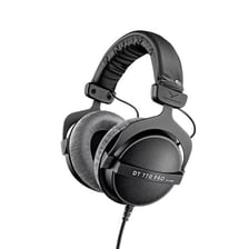 Podcast production equipment associated with closing music.