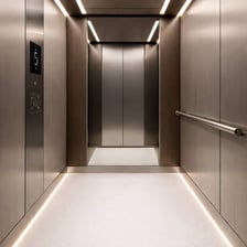 The interior of a passenger lift, the British term for an elevator
