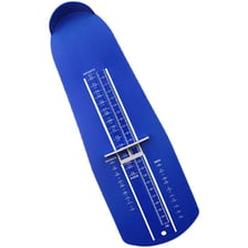 A measuring ruler illustrating feet as a unit of length.