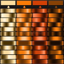 Brown umber and golden amber color swatches shown together