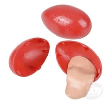 A container of Silly Putty, the stretchy toy commonly sold in an egg-shaped package.