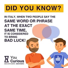 Two people speaking simultaneously after saying the same words.