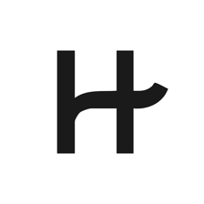 The Hinge dating app logo with its curving H-shaped mark.