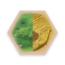 A Catan wheat resource card beside a wheat-field game tile