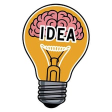 An illustration of a lightbulb symbolizing an obvious idea.