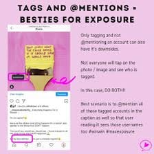 A social-media post displaying an @ mention of another user.