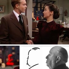 Alfred Hitchcock making one of his brief appearances in a film