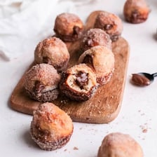 A ring-shaped donut with a hole through its center