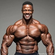 A large, muscular person with a broad and powerful build.