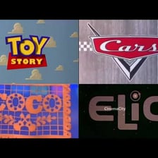 Pixar branding associated with the animated films Coco and Cars.