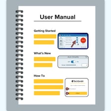 An instructional guidebook open beside task-related tools.