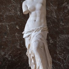The marble Venus de Milo sculpture