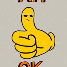 A person making a sarcastic-looking approving gesture