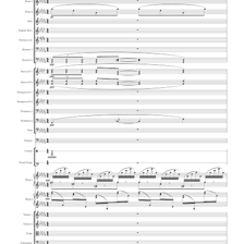 A musical score for Claude Debussy’s orchestral work La Mer.
