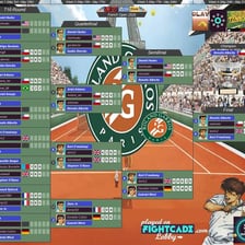 A tournament bracket showing ranked or seeded competitors.