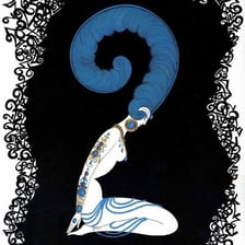 An Art Deco fashion illustration by Erté.