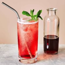 Nonalcoholic beverages served at a dry bar.
