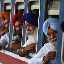 A Sikh man wearing a turban