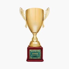 A championship trophy representing first-rate achievement