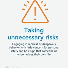 A person taking a visibly risky action