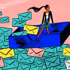 An email inbox filled with unwanted messages.