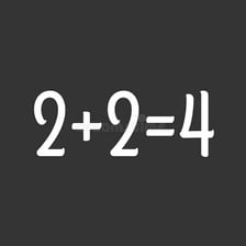 A simple educational illustration showing that two squared equals four.