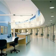 The interior of a hospital emergency room
