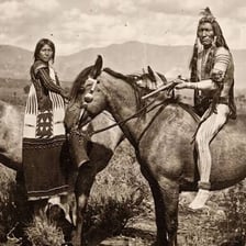 Members of the Ute people in a cultural setting