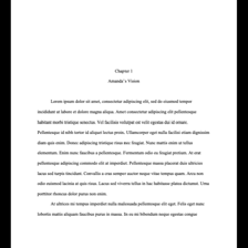 Pages of a manuscript containing typed text on a desk.