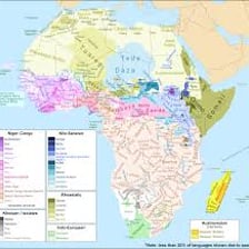 A map of Africa.