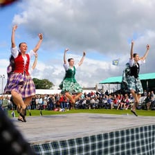 Dancers performing a Scottish country reel.