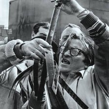 A portrait of film director Sidney Lumet