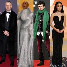 Celebrities arriving at a high-profile red-carpet event.
