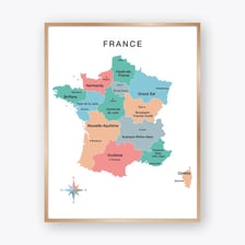 A French-language map or sign using the word “ici” for “here.”