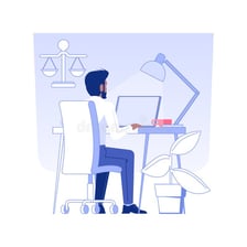 An illustration showing separate items being considered individually.