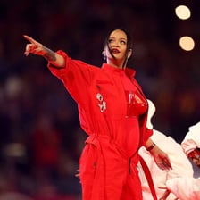 Rihanna performing onstage.