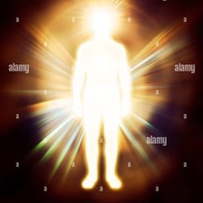 Illustration of a glowing aura around a person