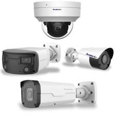 Security cameras monitoring an office environment.