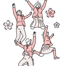 A student celebrating after receiving an acceptance letter.