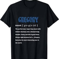 The full name Gregory alongside the nickname Greg
