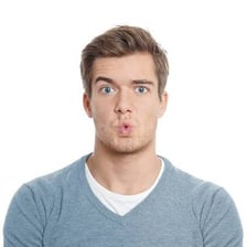 A person reacting with concern to an apparent mistake.