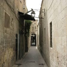 A view of streets and buildings in Aleppo, Syria.
