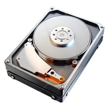A computer storage device representing digital capacity.