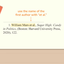 Academic citation demonstrating the abbreviation “et al.” after an author’s name