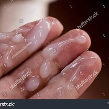 A close-up of thick, sticky goo